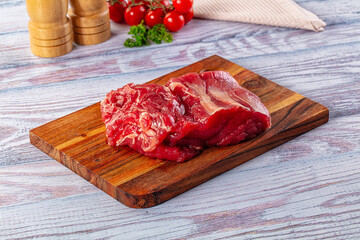 Raw beef cut uncooked fillet