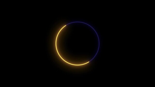 cyan circle glow border, alpha channel, seamless loop, abstract glowing neon line cyan color circular lens animation