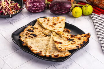 Indian stuffed potato bread Paratha