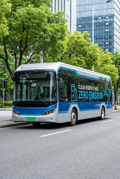 Electric Hybrid Bus Clean Energy Concept
