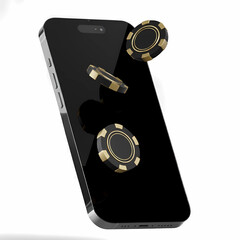 Smartphone with Casino Chips for Mobile Gaming