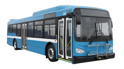 Isolated Public Transportation Bus, Modern Articulated Urban Vehicle for Commuting Services