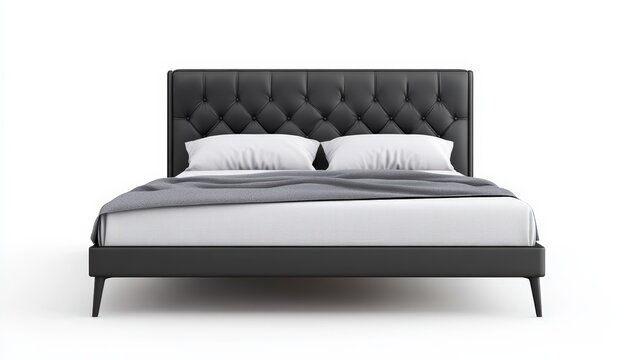 Modern Bed with Headboard