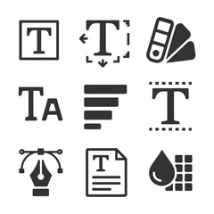 Fototapeta premium Vector design elements set: typography, color palette, and layout tools.