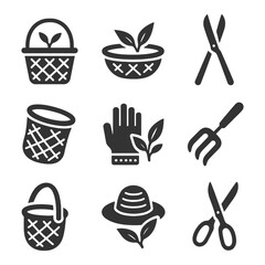 Gardening tools and accessories collection for outdoor plant care.