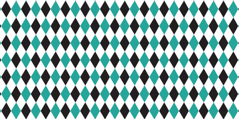 Green and black diamonds. Diamond pattern. Diamond or rhombus pattern background. Diamond background. Seamless pattern. For backgrounds, decorations, gift wrapping. Eps10