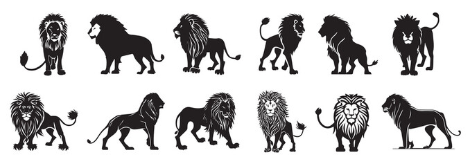  lion king silhouette black logo animals silhouettes icons © Zainab