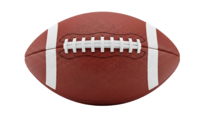Isolated American football for sport team event game, brown leather oval ball object