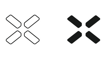 Black and white pill icon design