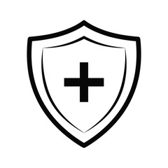 Obraz premium Medical protection shield logo
