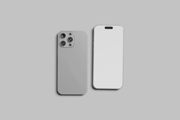 Realistic Smartphone Mockup with Blank Display for App Presentation