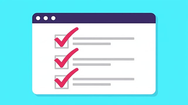 check list web template animation
