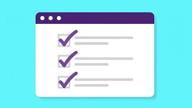 check list web template animation
