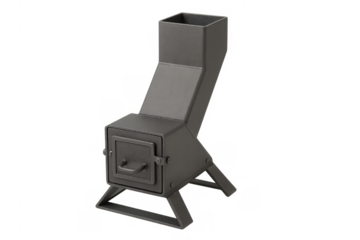 Portable rocket stove for outdoor cooking and camping