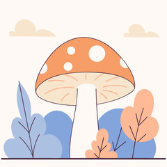 vector illustration of mushroom