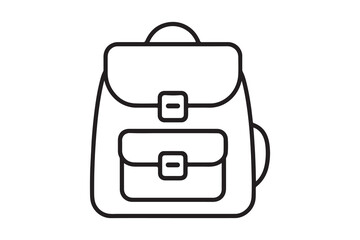 Minimalist backpack icon design for travel and adventure needs