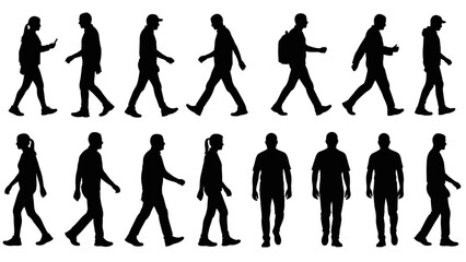 Obraz premium silhouettes of people