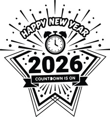 vector illustration of casino chips with happy new year