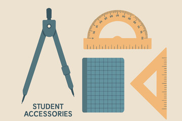 Student accessories for drawing and drafting in school