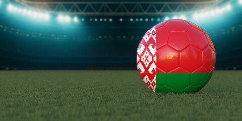 Flag of Countries On Soccer Ball - Belarus