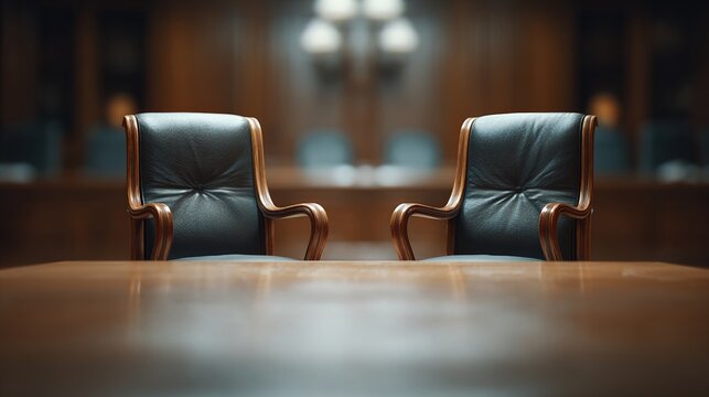 truce. An empty chair at the center of a negotiation table in a formal setting. pitch deck slides, case study pages, designed for corporate presentation decks and stakeholder reports.