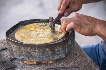 Craftsman at work in Bukhara, Uzbekistan