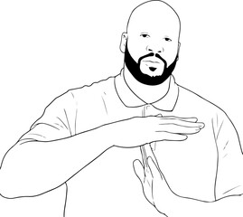 Man with a time out pose meme