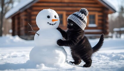 his image is perfect for Christmas greeting cards, veterinary clinic advertisements, pet clothing marketing, or winter-themed social media content. 