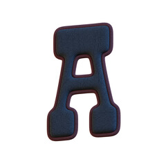 Western Fabric 3D Alphabet or PNG Letters
