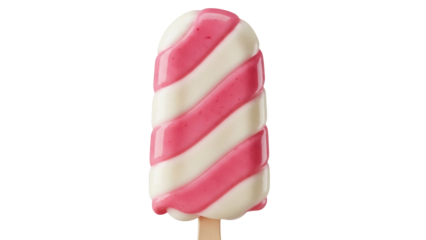 Isolated Swirl Ice Cream Bar on Stick, Sweet Refreshment, Summer Treat, Snack, Dessert, Food