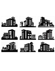 Fototapeta premium set of buildings