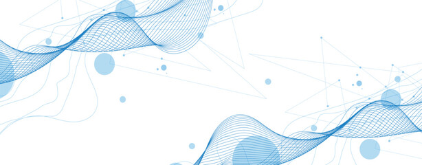 abstract digital art with dynamic curves line. Abstract wireframe background. Modern science art elements. composition with wireframe art elements Vector science elements