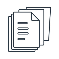 Stack of documents with lines representing text
