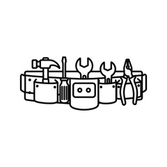 Tool belt with various tools