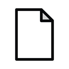 Simple document icon with folded corner