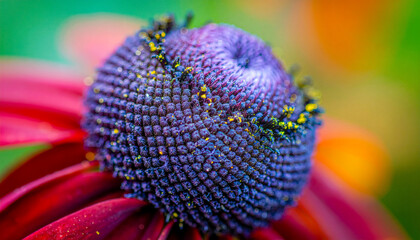 The wonderful image of a colorful flower. Macro photography. A beautiful background image.
