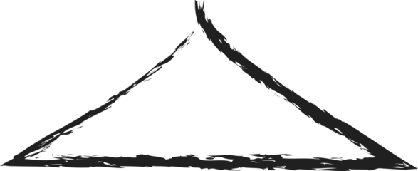 Brush drawn triangles and shaped elements