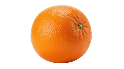 Isolated orange fruit on a plain surface, a vibrant citrus fruit with textured skin, healthy food