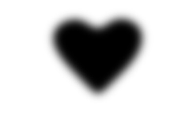 Shadow of a heart on a transparent background