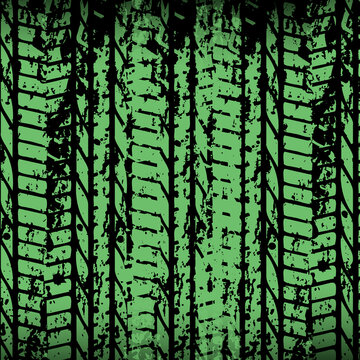 grunge background with green leaves