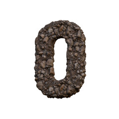 Earth & Rocks 3D Alphabet or PNG Letters