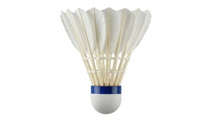 Isolated badminton shuttlecock, a sport equipment for competition and leisure activity