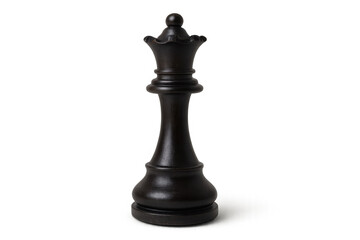 Fototapeta premium Black queen chess piece representing power, strategy, leadership, and intelligence on transparent background