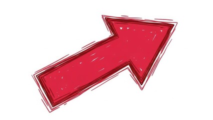 Upward Red Arrow Signifying Growth and Progress.