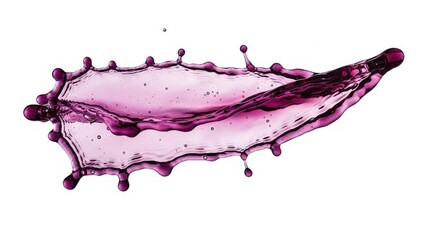 Vibrant pink liquid splash suspended in midair.