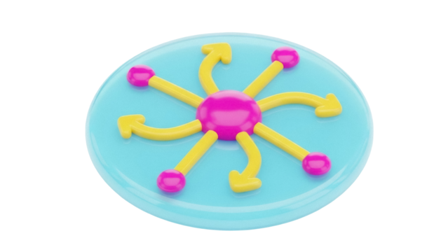 Isolated network connection with arrows showing internet communication, connection - Powered by Adobe
