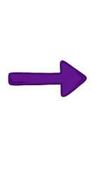 Vibrant Purple Right Arrow Icon Against White Background.