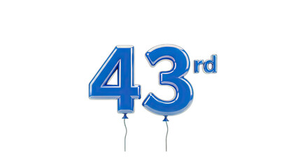 43rd Anniversary Balloon Celebration - White Background