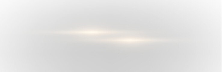 Horizontal yellow light lines PNG in fast motion and speed effect. Dynamic laser beam stripes with golden star flare, gold sun glow and sparks create futuristic motion visuals. Perfect for tech art.