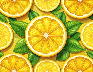 seamless pattern with citrus fruits